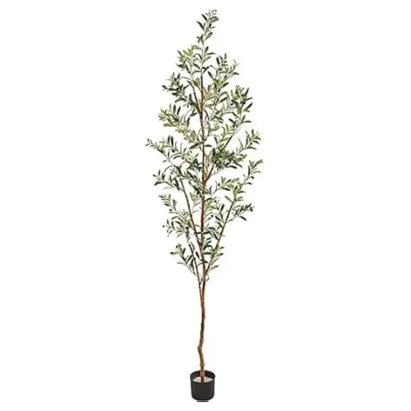 Nearly Natural 82 Inch Artificial Faux Greenery Olive Tree 1