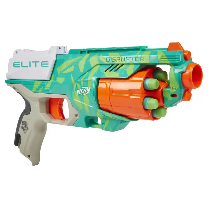 Nerf Elite Disruptor Dynamic Green Dart Blaster W/ Rotating Drum 1