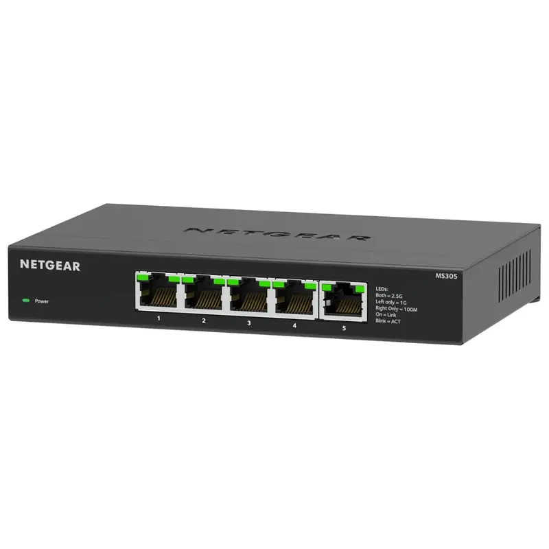 Netgear 5-Port 2.5Gb Multi-Gigabit Unmanaged Ethernet Switch (Ms305) 1