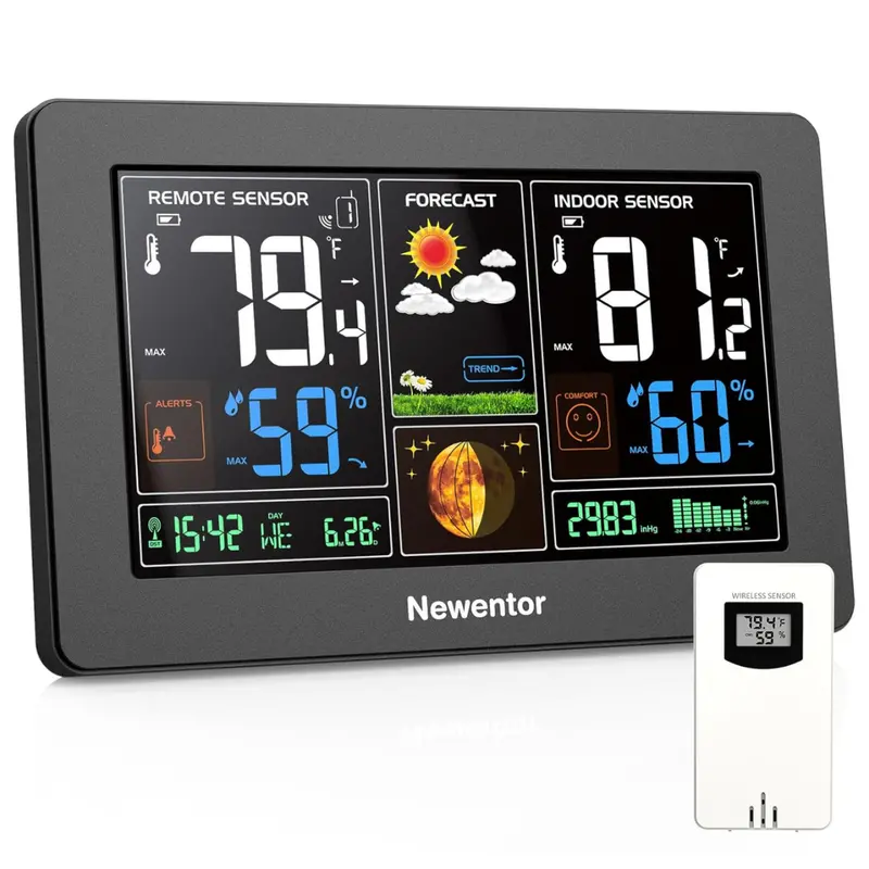 Newentor Wireless 7.5" Color Display Digital Weather Station 1