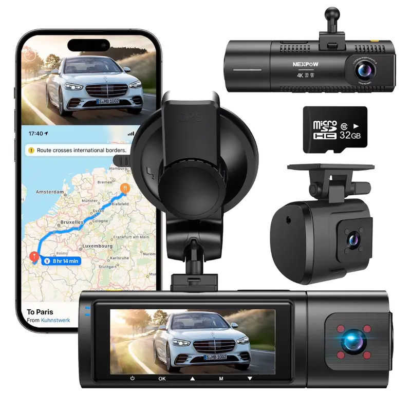 Nexpow 4K/1080P Front And Rear Dash Cam 1