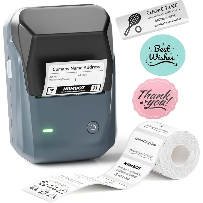 Niimbot B1 2" Thermal Label Printer + 230-Count Labels (Various) 1