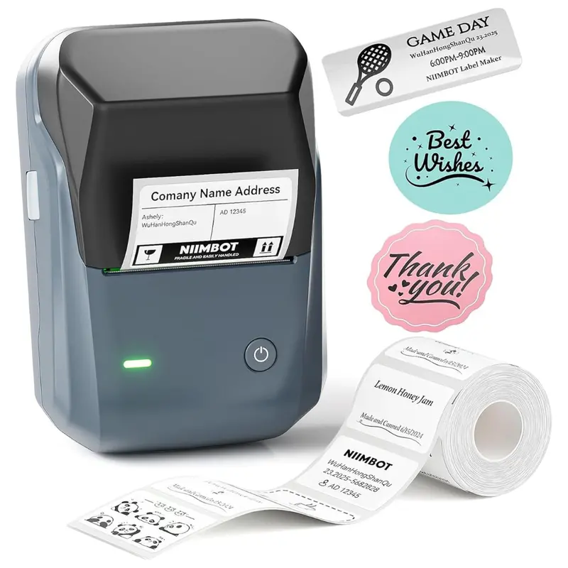 Niimbot B1 2" Thermal Label Printer + 230-Count Labels (Various) 1