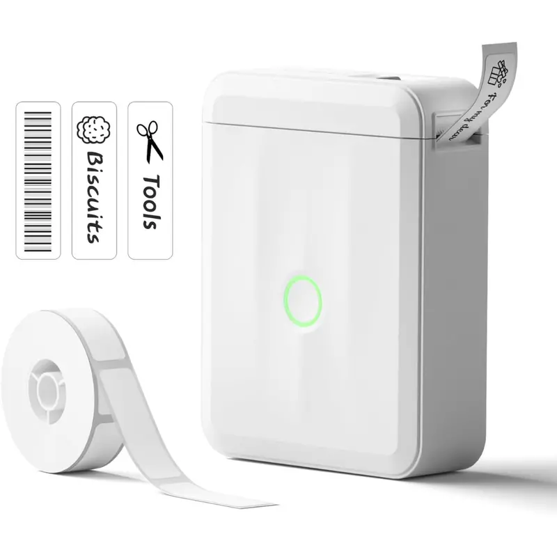 Niimbot D110m Bluetooth Rechargeable Mini Label Printer W/Labels 1
