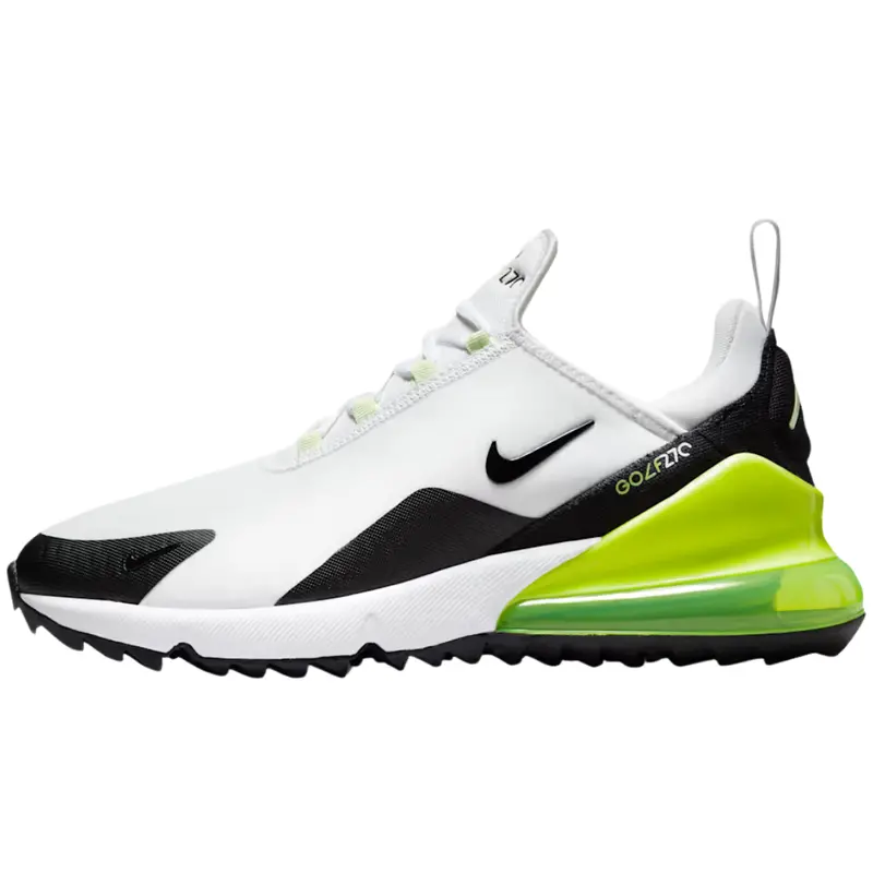 Nike Men's Air Max 270 G Golf Shoes (White/Volt/Barely Volt/Black) 1