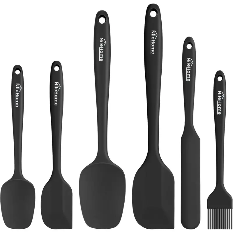Nilehome 6-Piece Silicone Spatula Set With Brush 1