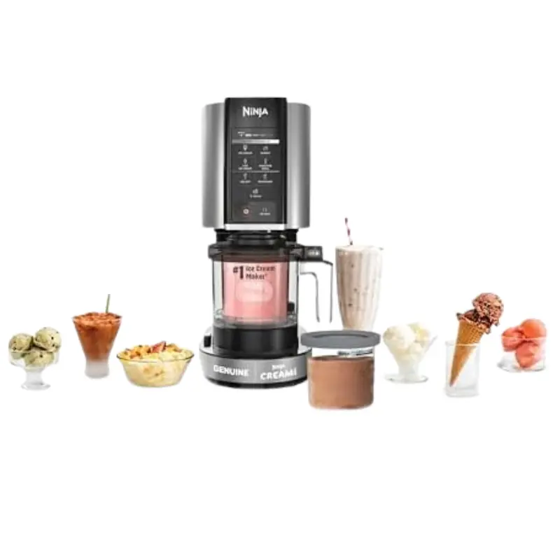 Ninja Creami 7-In-1 Ice Cream Maker With 2 Pints & Lids 1