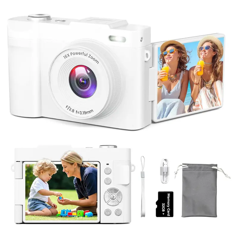 Nisumkey 50Mp 4K Uhd Wi-Fi Digital Camera W/ 16X Zoom & Flip Screen 1