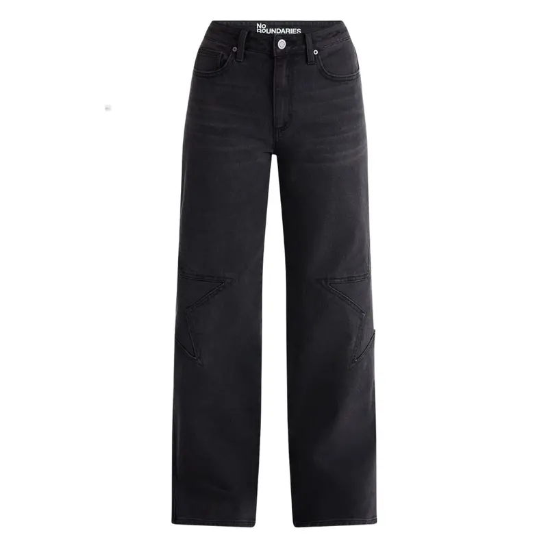 No Boundaries Women's 31" Inseam Mid-Rise Star Jeans 1
