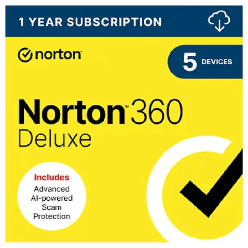 Norton 360 Deluxe 5 Devices For 1-Year Subscription (Download) 1