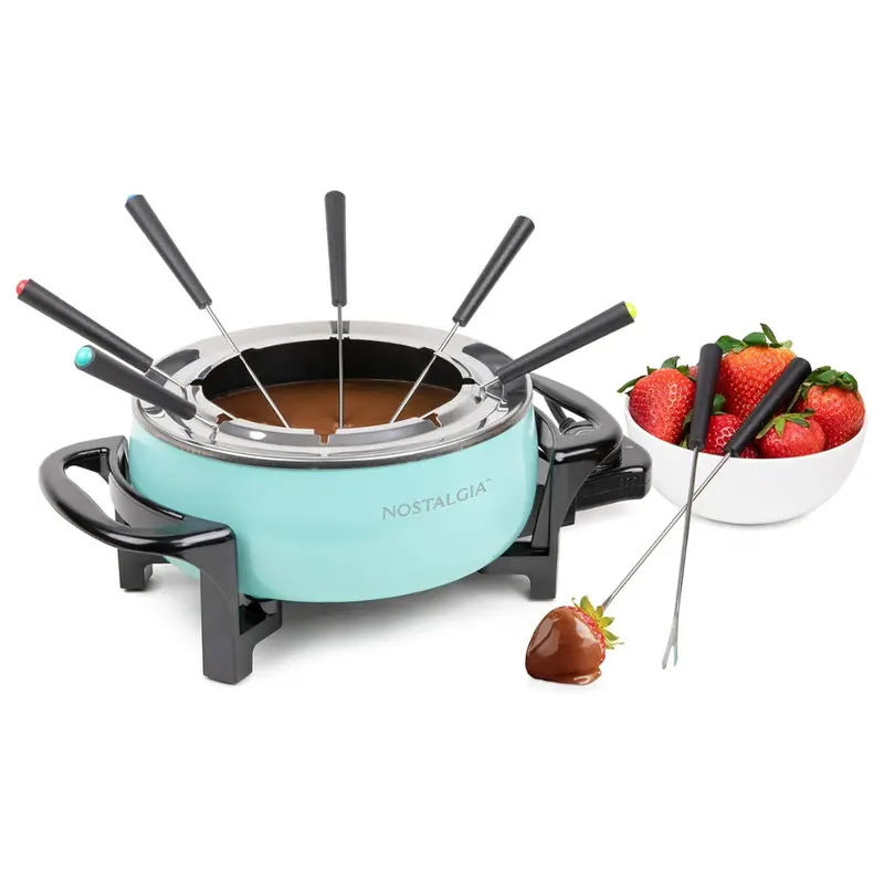 Nostalgia 12-Cup Electric Stainless Steel Fondue Pot Set 1