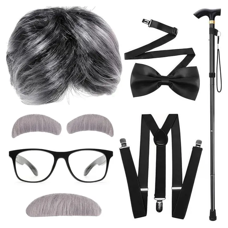 Old Man Grandpa Costume For Kids 1