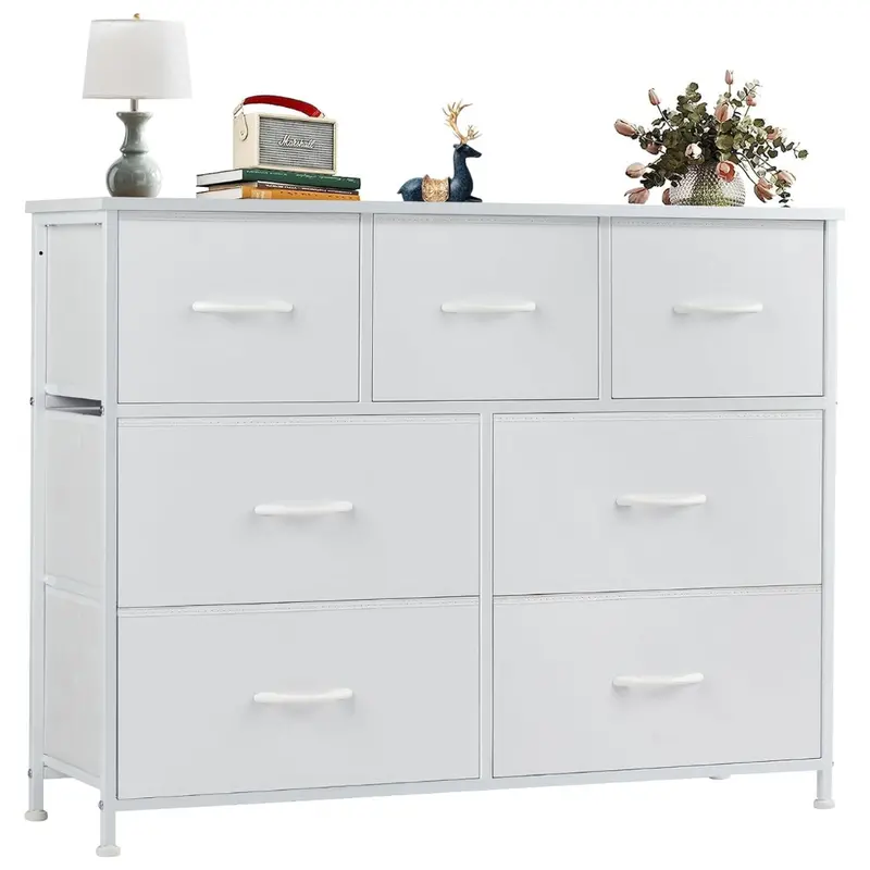 Olixis 7-Drawer Dresser With Wooden Top & Metal Frame 1