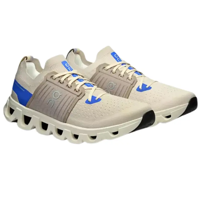 On Men's Cloudswift 4 Running Shoes (Cream/Cobalt) 1