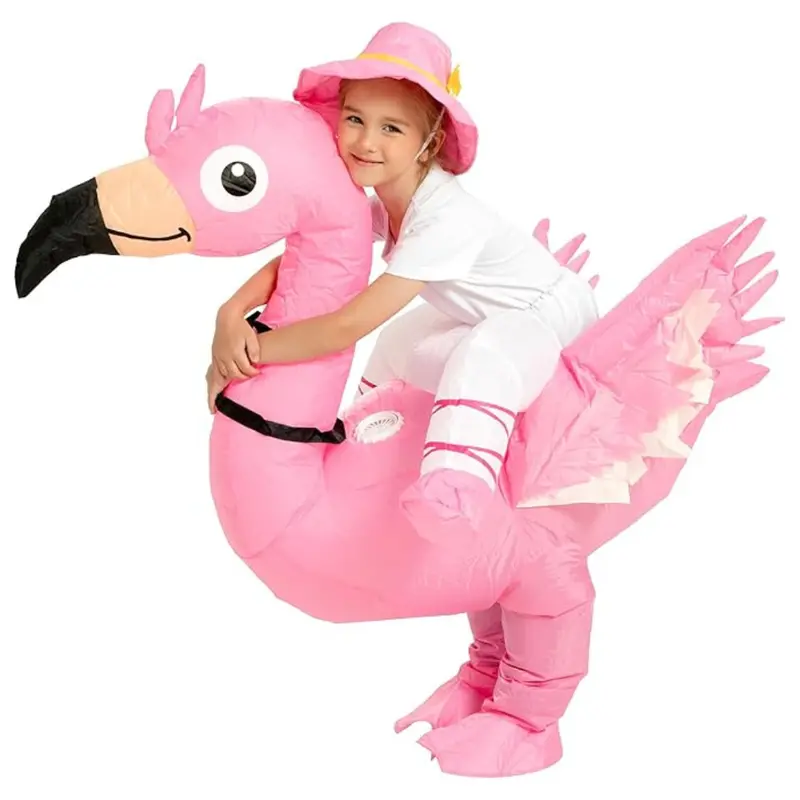 One Casa Inflatable Ride-On Flamingo Costume 1