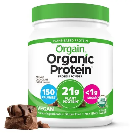 Orgain Organic Vegan Creamy Chocolate Fudge Protein Powder (2Lbs) 1