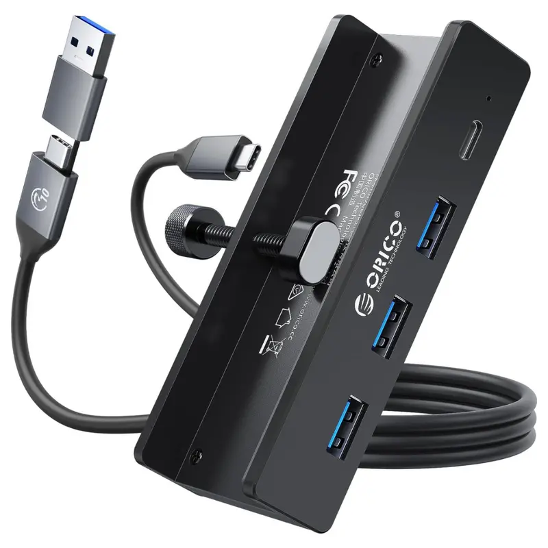 Orico Desk-Mount 3-Port Usb-A / 1-Port Usb-C 3.0 Hub 1