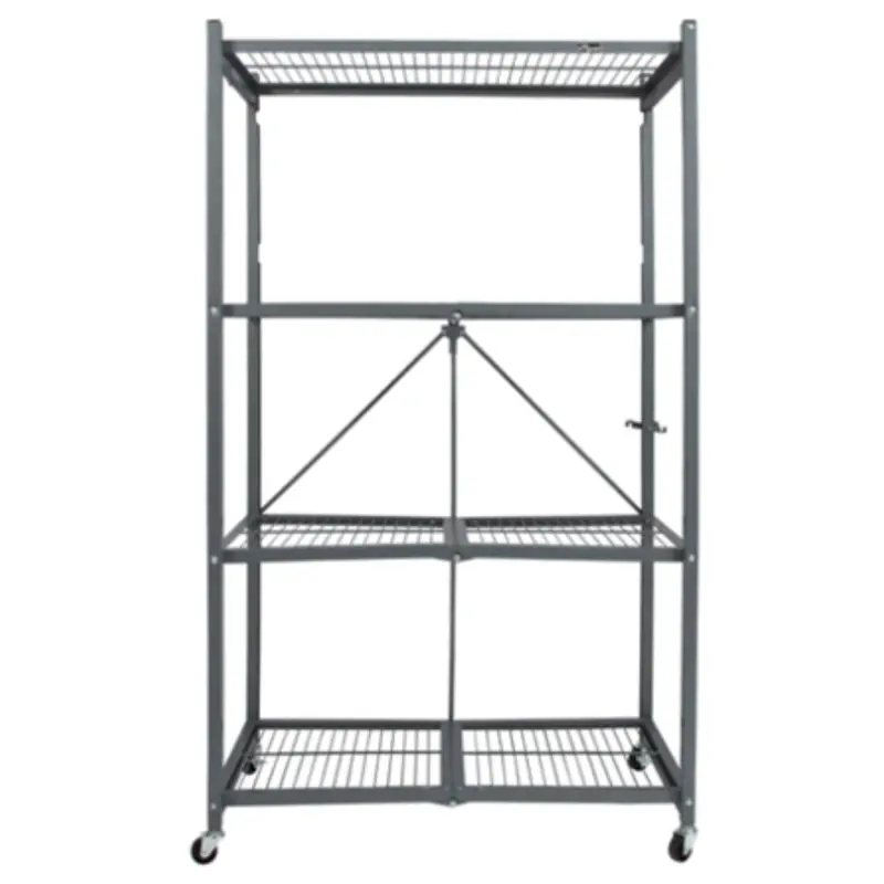 Origami R5 4-Shelf Heavy-Duty Folding Storage Rack With Wheels 1