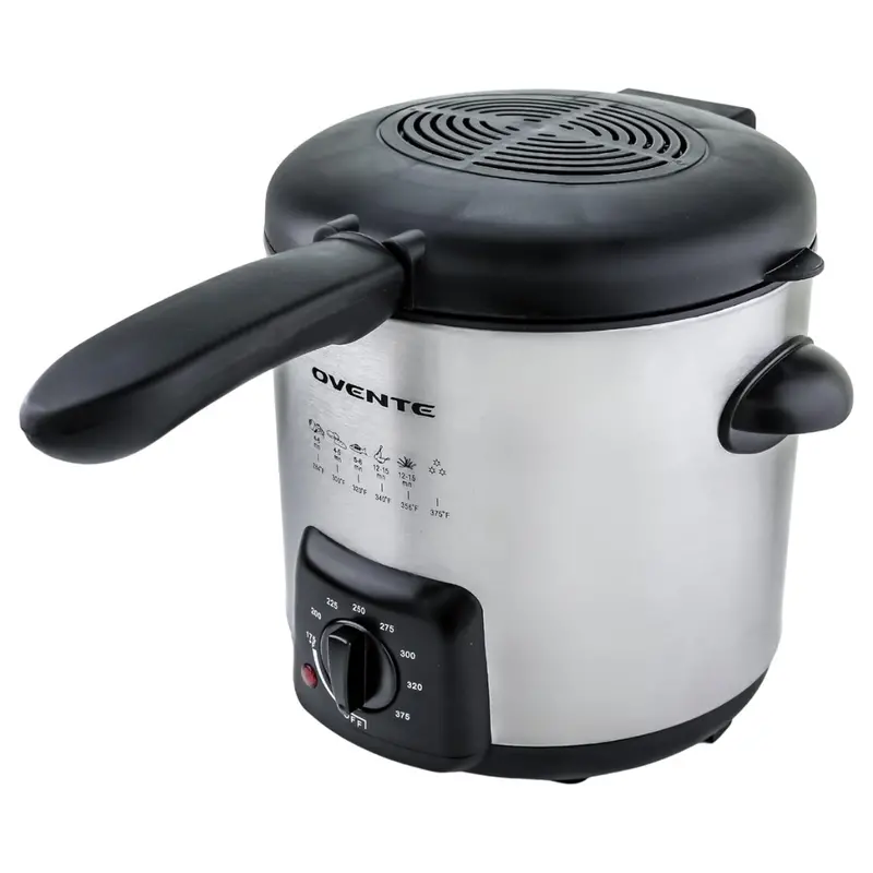 Ovente 0.9L Stainless Steel Countertop Electric Deep Fryer 1