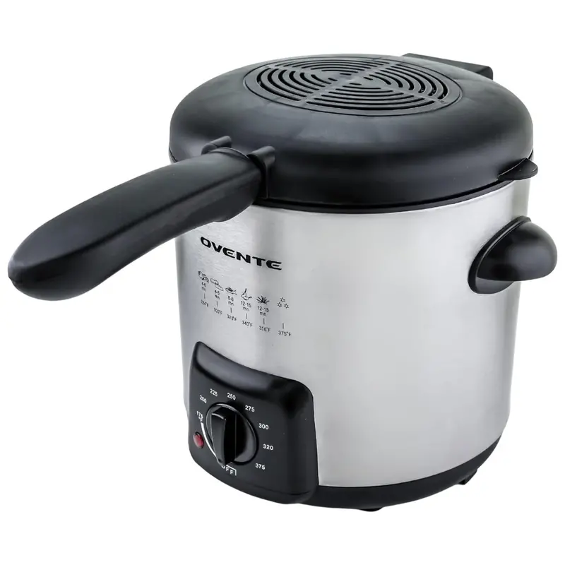Ovente 0.9L Stainless Steel Countertop Electric Deep Fryer 1