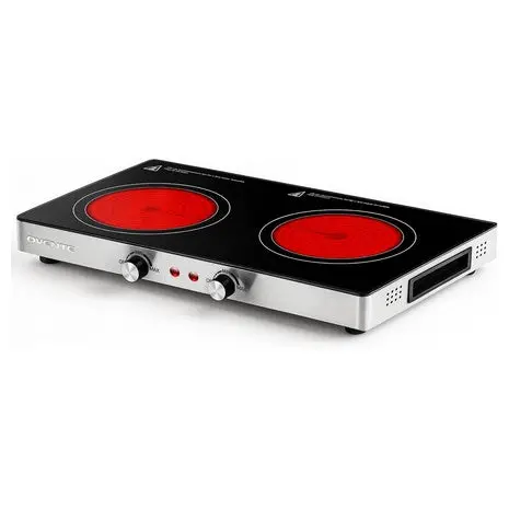 Ovente 1800W Infrared Ceramic Double Burner Electric Hotplate 1