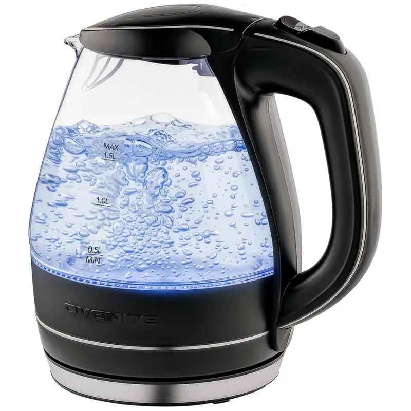 Ovente Illuminated 1.5 Liter Electric Kettle With Filter 1