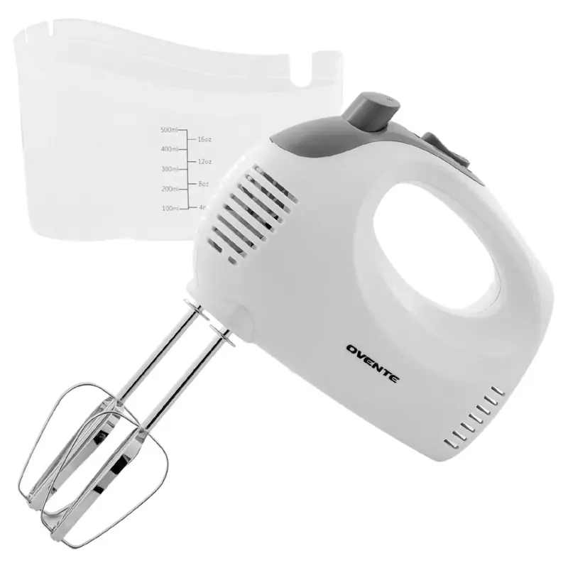 Ovente Portable 5 Speed Electric Hand Mixer W/ Whisk Beater Attachments 1