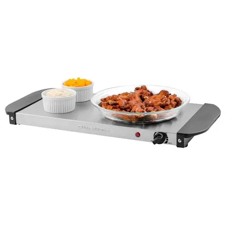 Ovente Stainless Steel Electric Warming Tray With Temp Control 1
