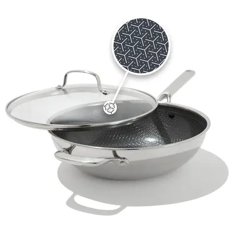 Oxo Hybrid 12” Nonstick Wok With Glass Lid 1