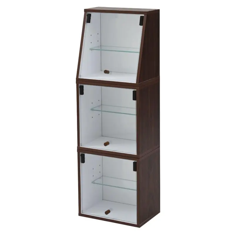 Palettelife 3 Tiers Knock-Down Curio Cabinet Box 1