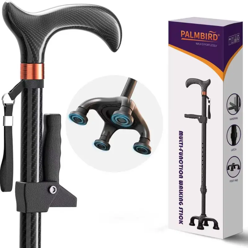 Palmbird Seniors Lightweight Adjustable Carbon Fiber Walking Cane 1