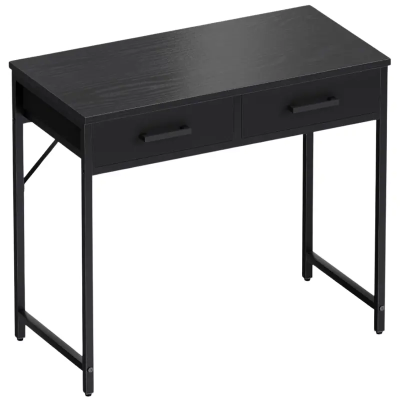 Pamray 32'' Small Computer Desk With 2 Drawers 1