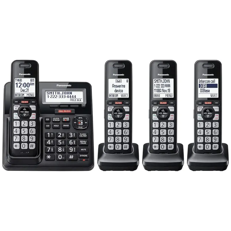 Panasonic Cordless Landline Phones (4 Handsets) 1