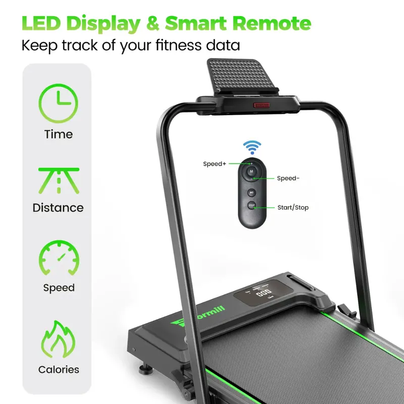 Patbrela 2 In 1 300 Lbs Walking Pad Treadmill With Handlebar 1