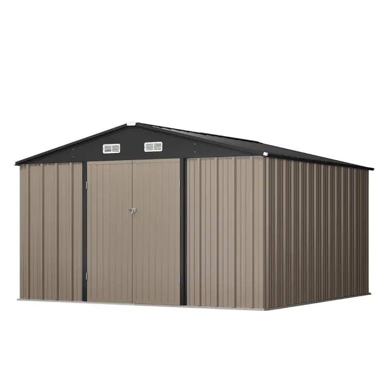 Patiowell Size Upgrade 10Ft X 10Ft Outdoor Storage Metal Shed 1
