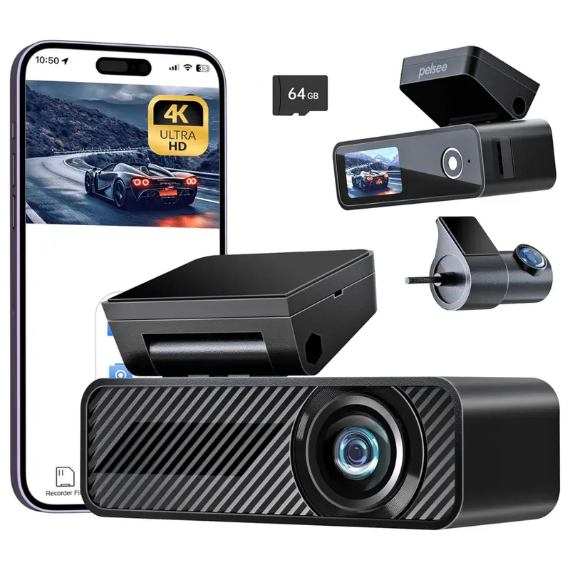 Pelsee P1 4K Front And Rear Wifi Dash Cam 1