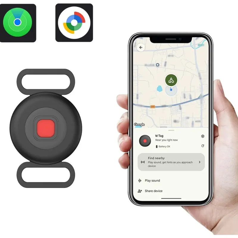 Pet Location Tracker Tag With Collar Holder (2 Colors) 1