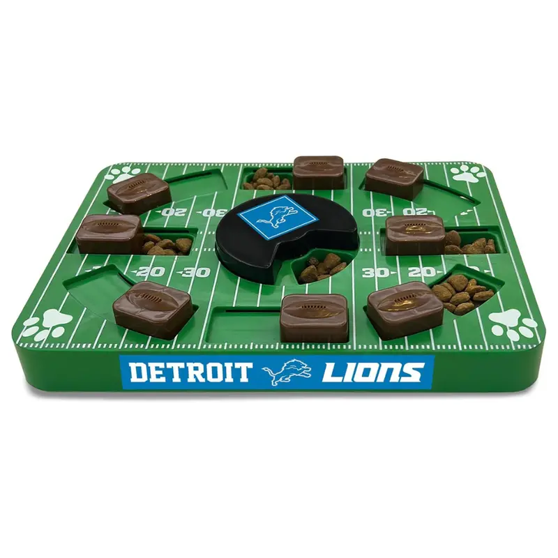 Pets First Nfl Detroit Lions Puzzle Interactive Dog Treat Toy 1