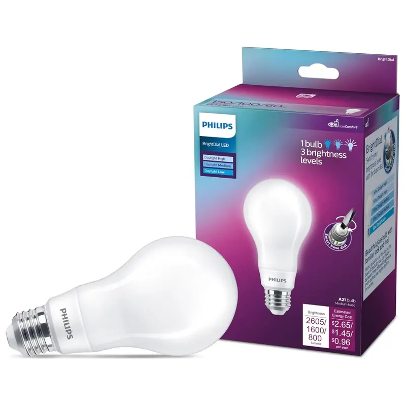 Philips A21 60-100-150W 5000K Lumen Led Light Bulb 1