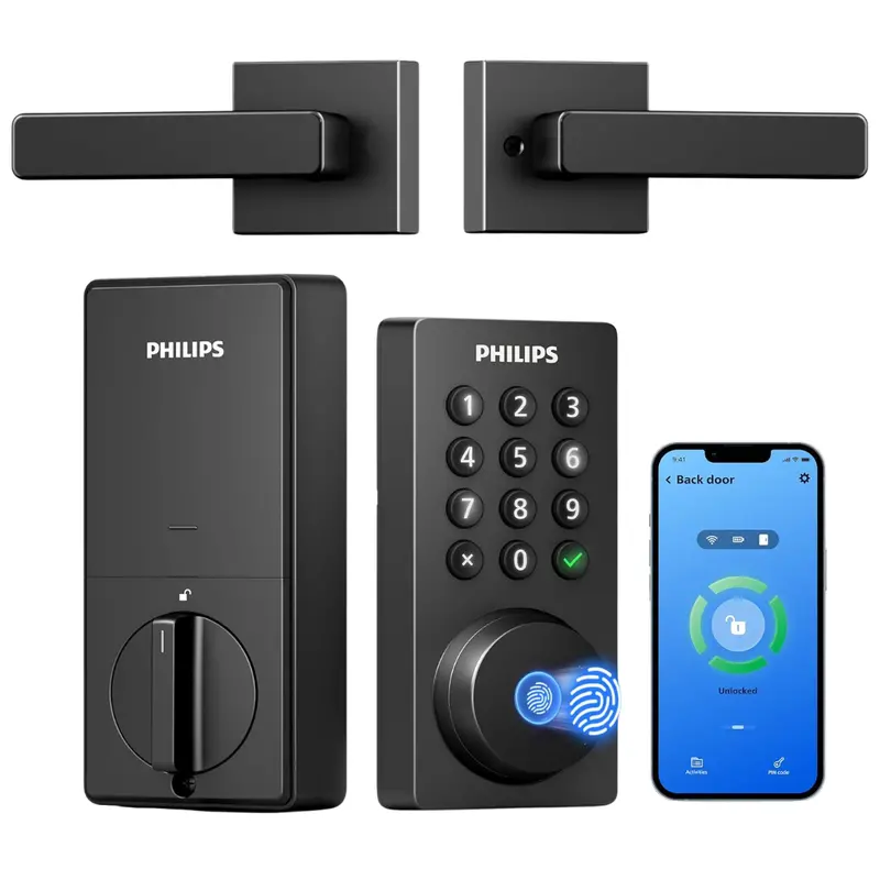 Philips Wifi Smart Deadbolt Lock W/ Handle & Keyless Entry 1