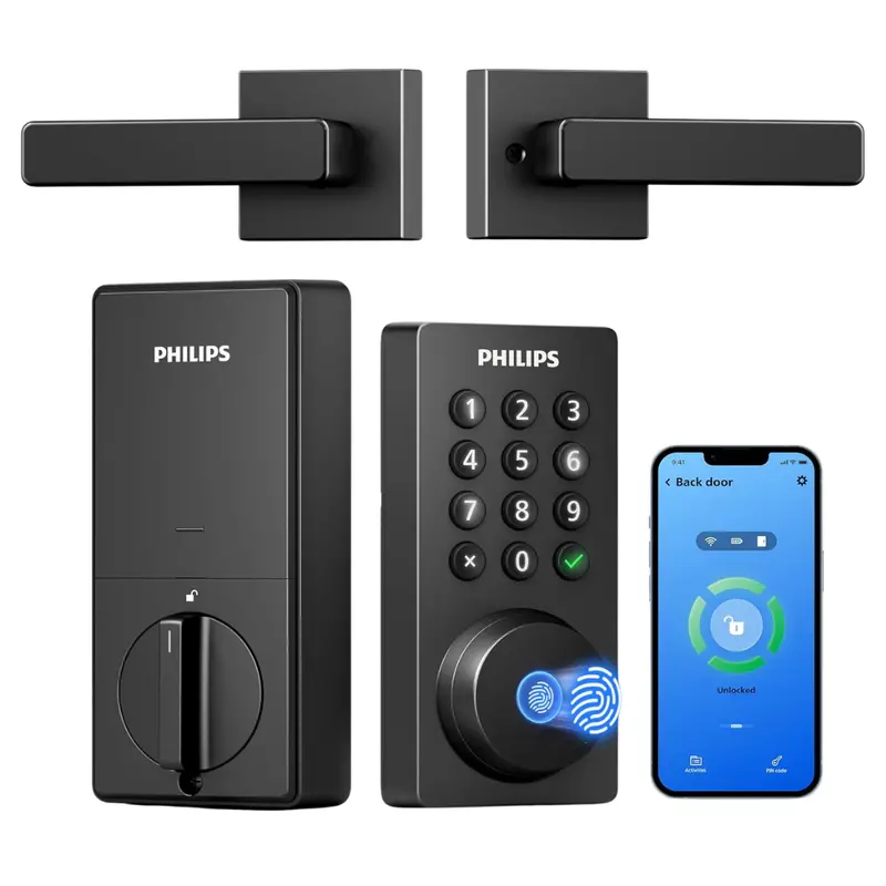 Philips Wifi Smart Deadbolt Lock W/ Handle & Keyless Entry 1