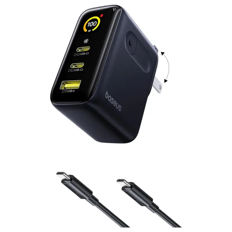 Picogo 100W 3-Port Multi-Device Fast Charging Usb C Laptop Charger 1