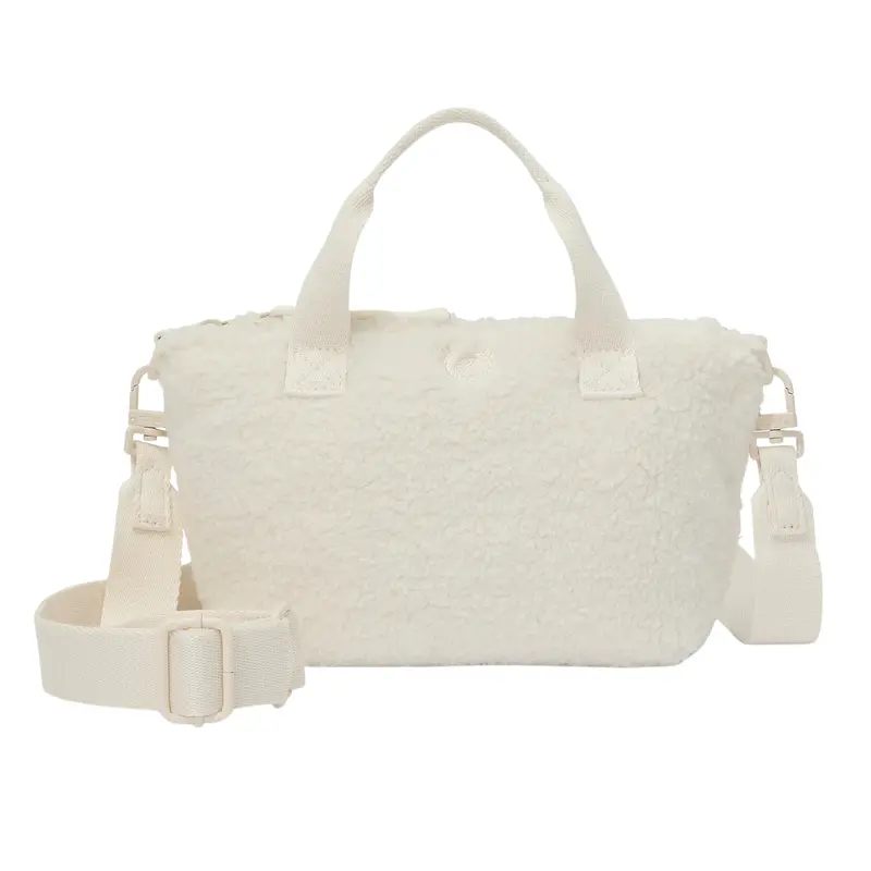 Pink Women's Plush Teddy Mini Tote Bag 1