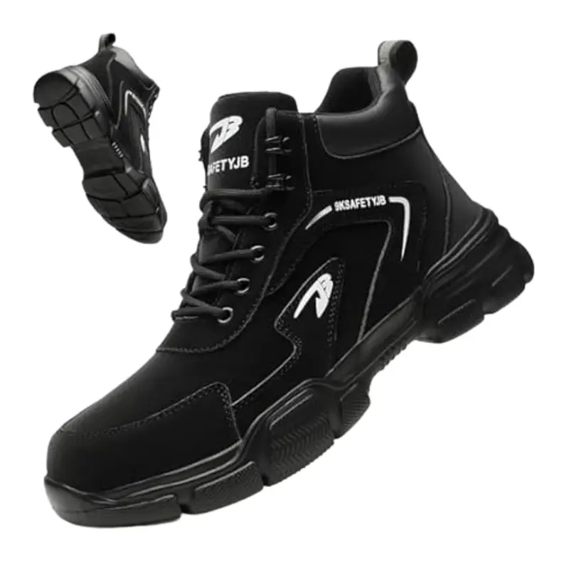 Pjzhj Boots Men's Slip Resistant Safety Steel Toe Shoes 1