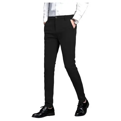 Plaid&Plain Men’S Stretch Slim Fit Dress Pants 1