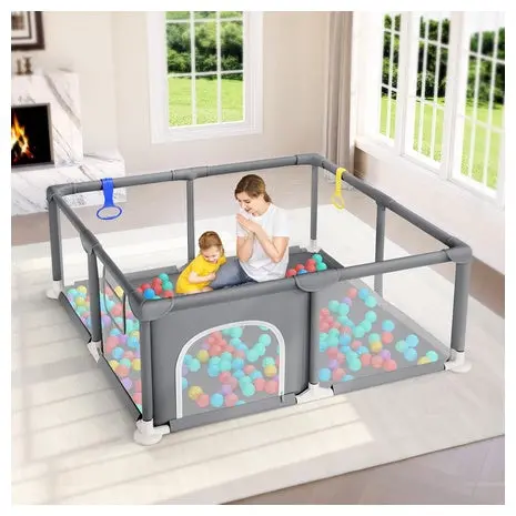 Play Pen With Soft Breathable Visible Mesh 1
