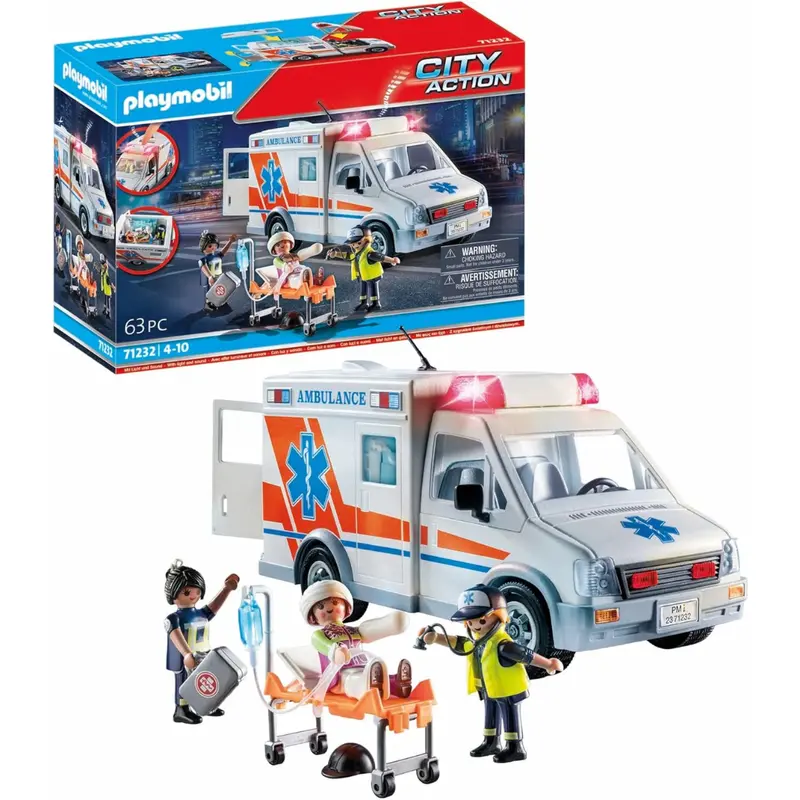 Playmobil Ambulance With Accessories And 3 Figures 1