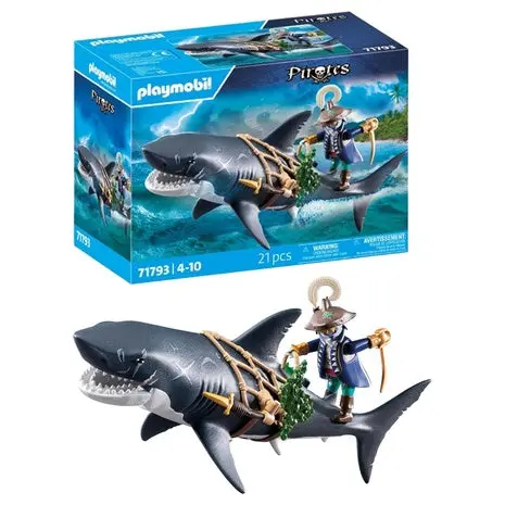 Playmobil Giant Shark With Pirate 1