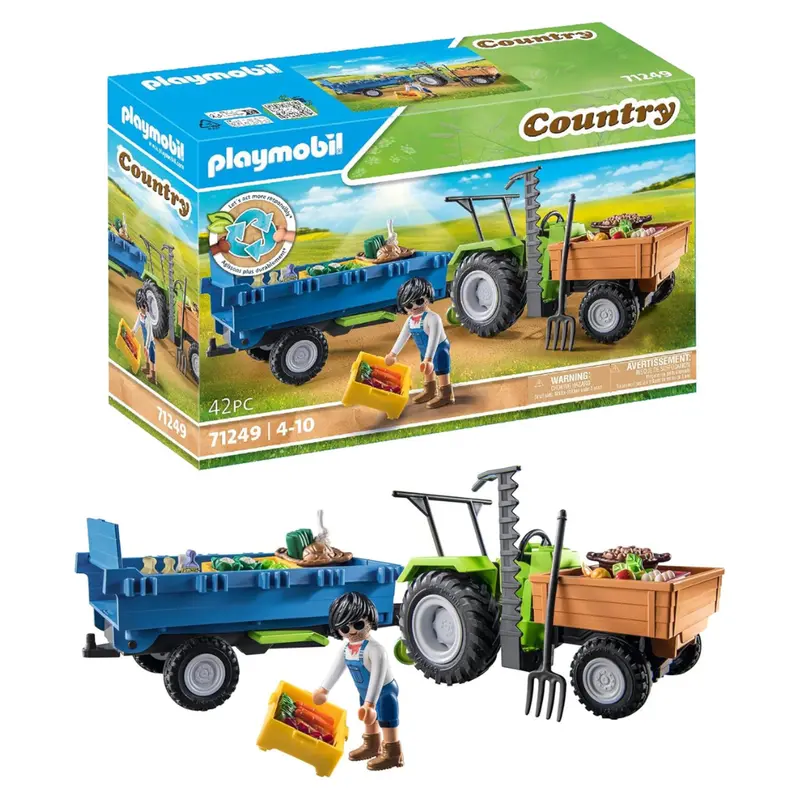 Playmobil Harvester Tractor With Trailer 1