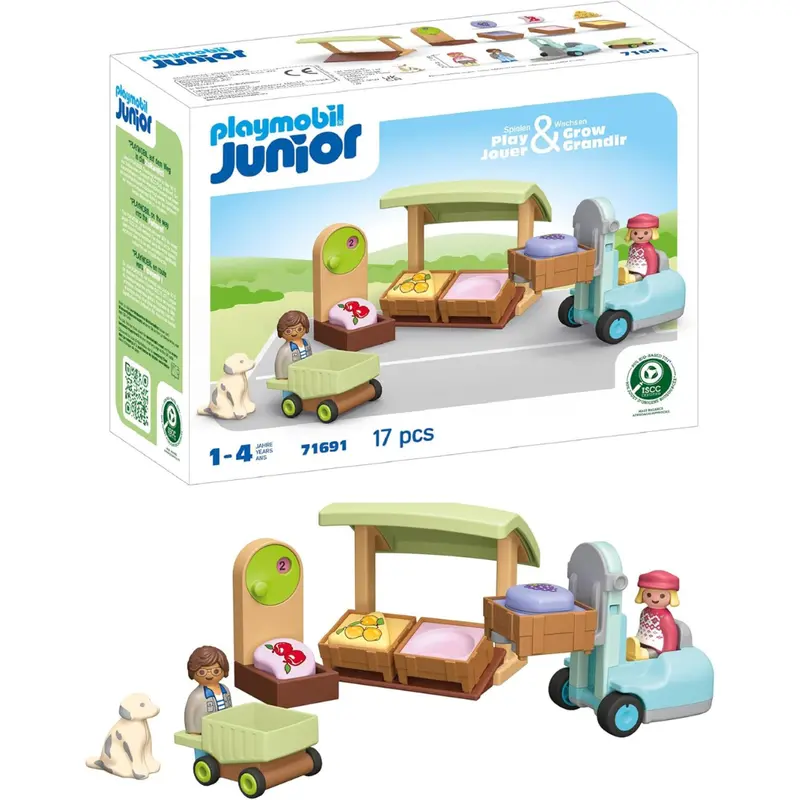 Playmobil Wiltopia Anteater Care With Organic Market Stall & Forklift 1